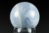 2.4" Polished Blue Calcite Sphere - Madagascar - #202575-1